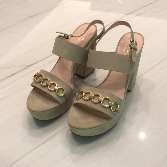 Kate Spade Rashida Platform Sandal Suede, 10.5 New - Picture 2 of 4